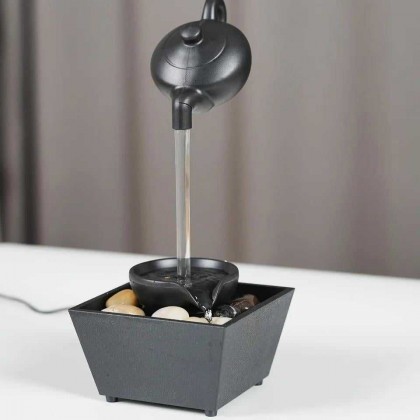 نافورة سحرية معلقة شكل ابريق شاي للديكور تعمل بالكهرباء